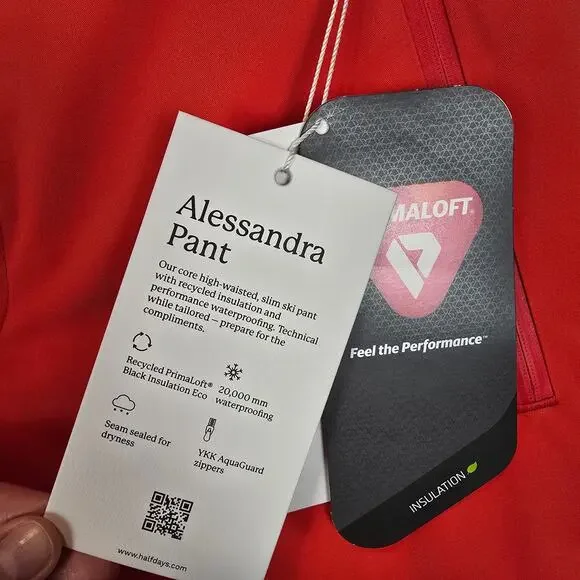 Halfdays Alessandra Ski Snowboard Snow Pants Size XS Spritz Insulated Waterproof